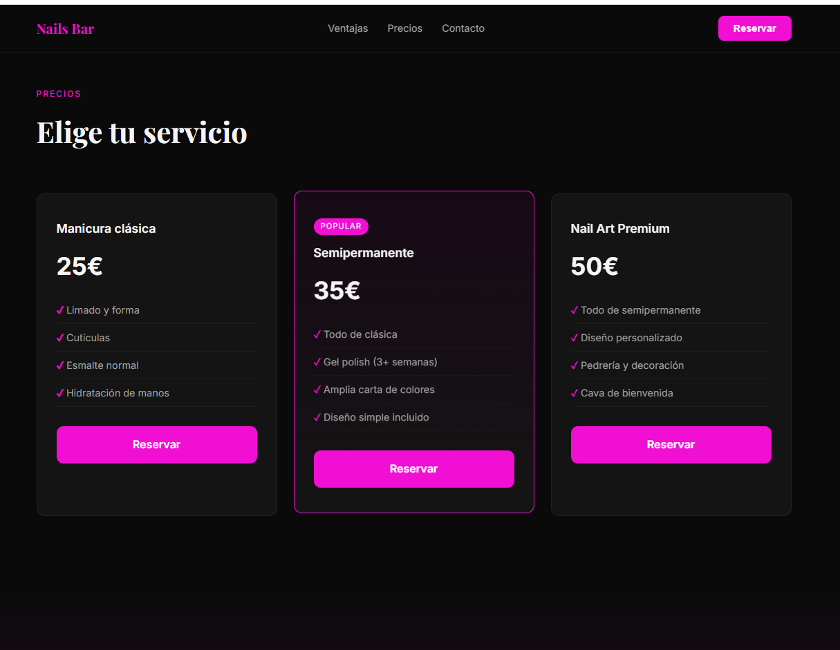 Секция с ценами